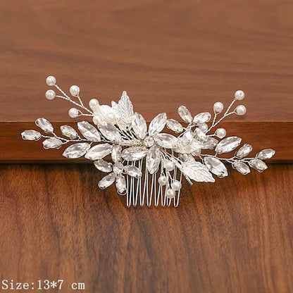 Silver Pearl Rhinestone Bridal Hair Combs - Top-Rated Wedding Hair Accessories for Women Silver 26