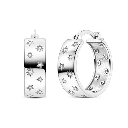 Elegant 925 Sterling Silver Heart Charm Earrings for Women KTE505