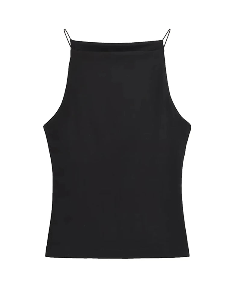 Womens Halter Tank Top Sleeveless Camis Solid Color Fashion