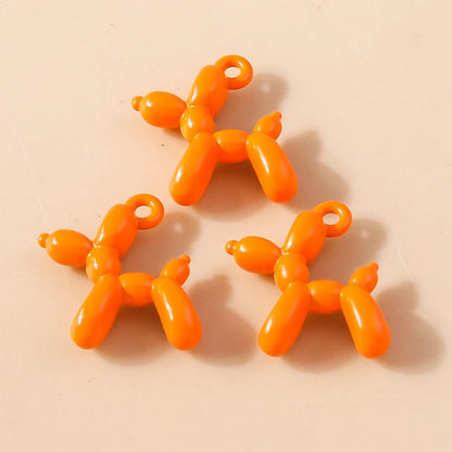 Vibrant 3D Balloon Dog Charms Set for Creative Jewelry Design