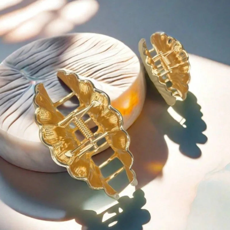 Trendy Metal Shell Shape Hair Claw Clips for Women Girls Fashion Accessories
