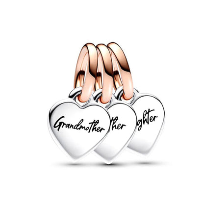 925 Sterling Silver Loving Grandma Family Tree Charm