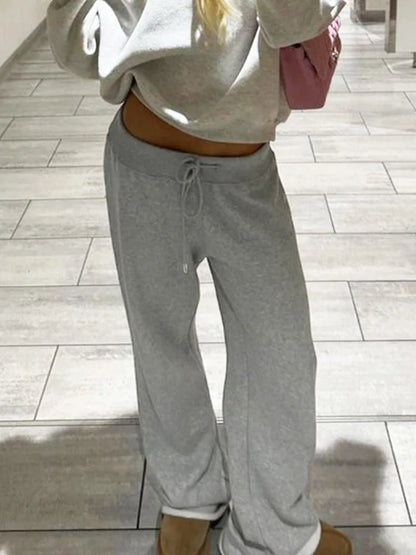 High Waist Drawstring Sweatpants For Women With Pockets