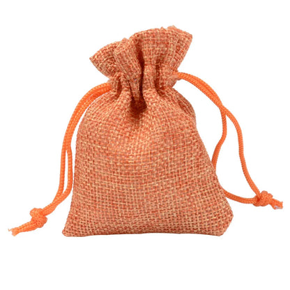Colorful Cotton Jute Gift Pouches Set of 50 - Customizable Storage Bags for Jewelry and Accessories