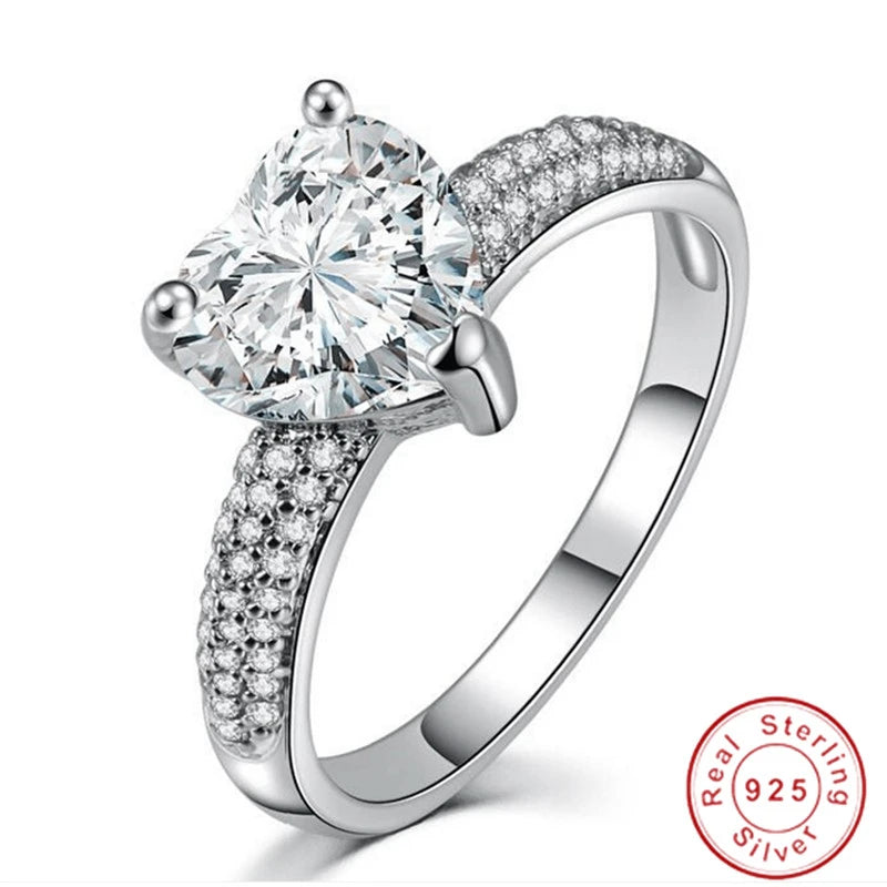 Promise Marquise Cut 3ct Simulated Diamond Engagement Ring in 925 Sterling Silver for Women Unique Wedding Jewelry Christmas Gift