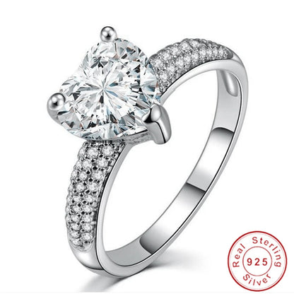 Promise Marquise Cut 3ct Simulated Diamond Engagement Ring in 925 Sterling Silver for Women Unique Wedding Jewelry Christmas Gift