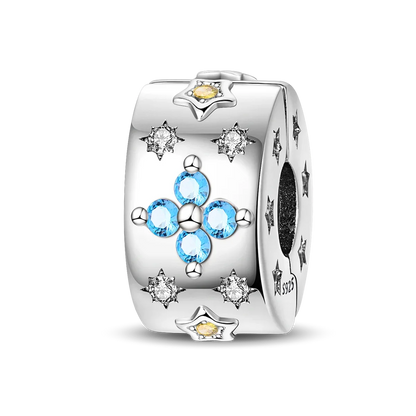 925 Sterling Silver Colorful Butterfly Star Moon Flower Beads Clip Charm for DIY Bracelets Fine Jewelry