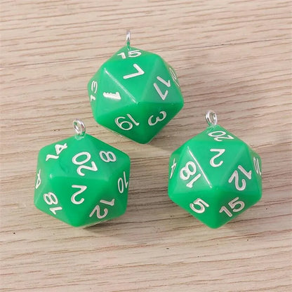 Vibrant 3D Dice Charms Set for DIY Jewelry Making and Creative Accessories