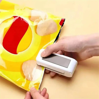 1pc White Mini Heat Bag Sealing Machine for Food Closure
