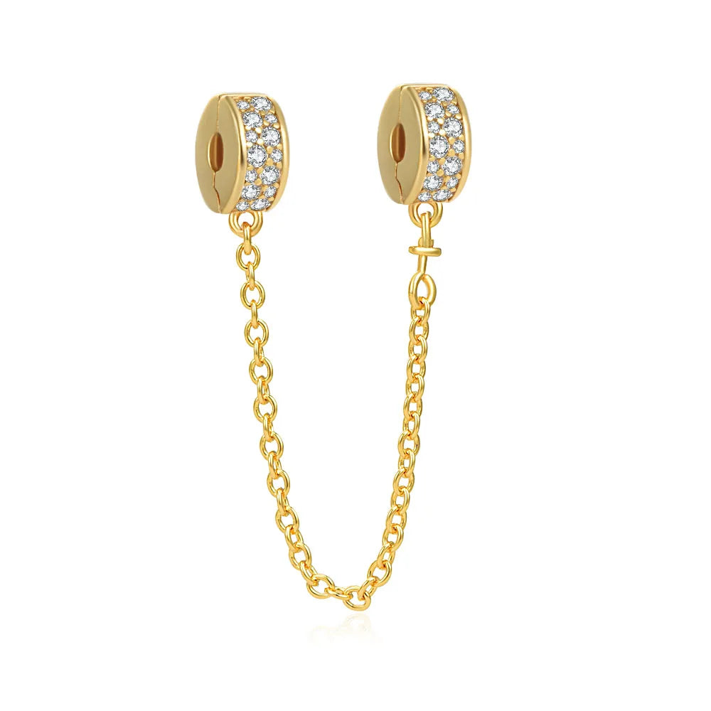 Gold Color Key Lock Cactus Pendant Bead for DIY European 925 Sterling Silver Bracelet and Necklace Jewelry for Women