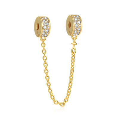 Gold Color Key Lock Cactus Pendant Bead for DIY European 925 Sterling Silver Bracelet and Necklace Jewelry for Women