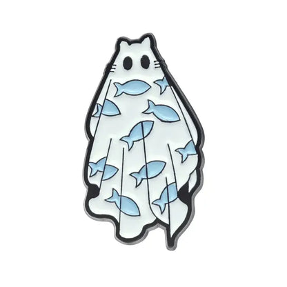 Cute Fashion Ghost Enamel Pins Brooch Set for Accessories Light Yellow Gold Color CHINA