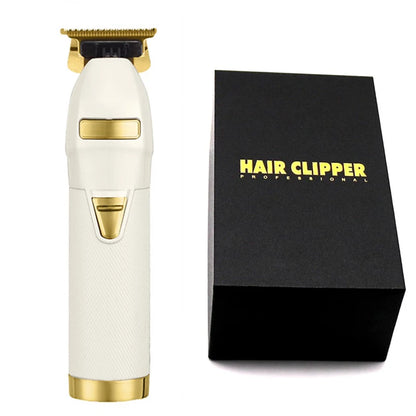 Zero Gaped Professional Titanium Alloy Hair Clipper Rechargeable Barber Trimmer for Men Fast Charging Wet and Dry Haircuts