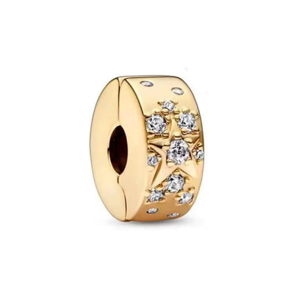 Gold Color Key Lock Cactus Pendant Bead for DIY European 925 Sterling Silver Bracelet and Necklace Jewelry for Women