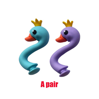 Whimsical 3D Swan Shoe Charms PVC Accessories for Customizing Shoes and Bags