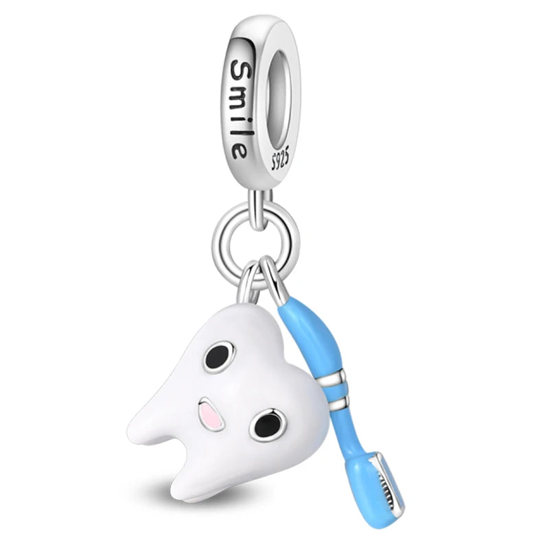 925 Sterling Silver Luminous Lantern Angel Cat Charm