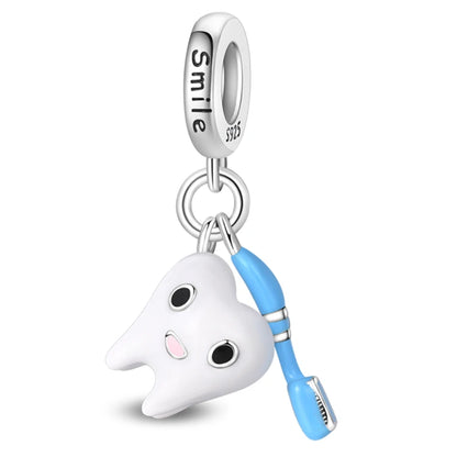 925 Sterling Silver Luminous Lantern Angel Cat Charm