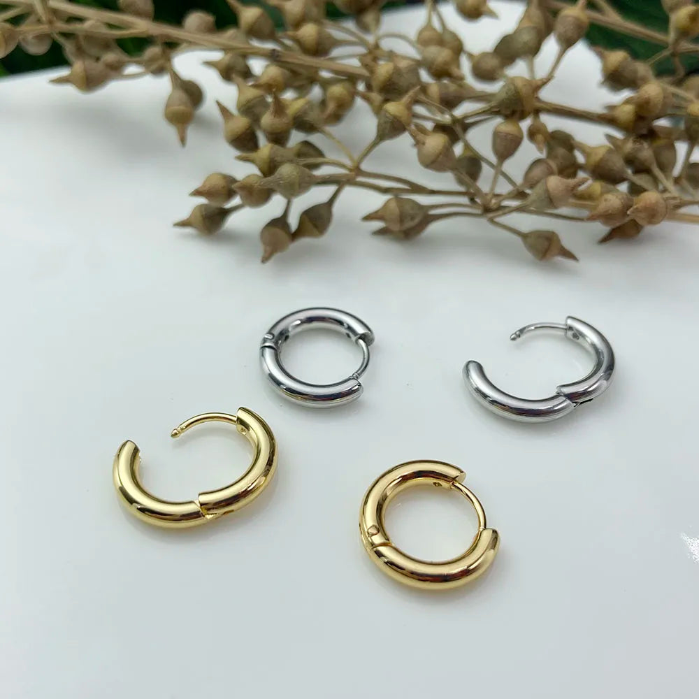 Star Zircon Stainless Steel Helix Piercing Earrings For Women