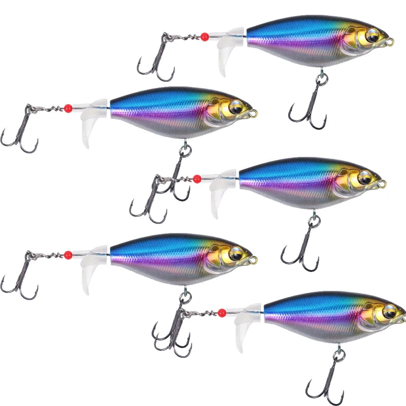 5pcs Floating Propeller Lure Bionic Bait for Fishing Gear 5pcs blue 7cm 6g