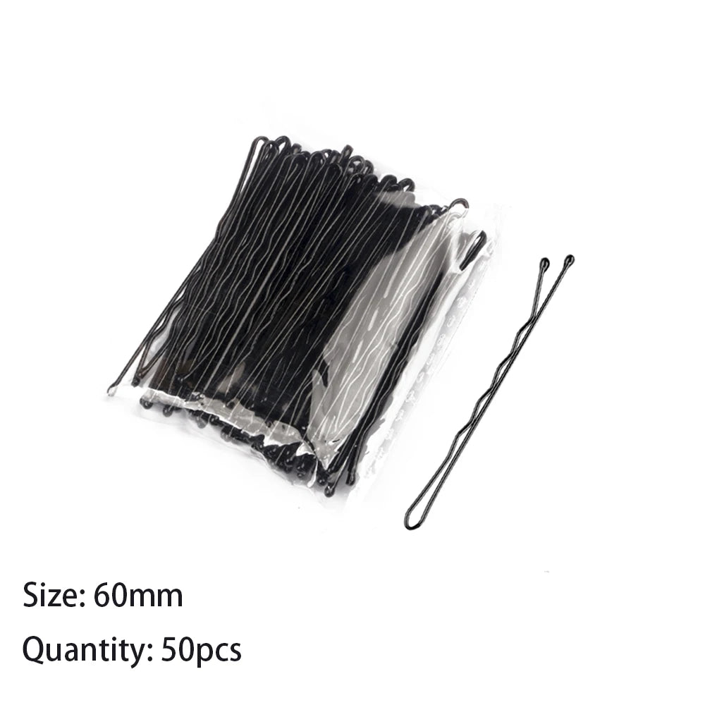 Elegant Bridal U-Shape Hair Pins Set - 50pcs Decorative Clips for Women and Girls