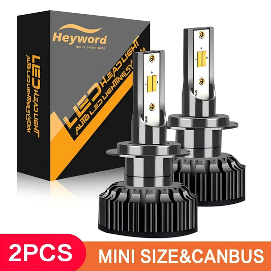 Heyword 3 Color LED Car Headlights Fog 6500K 80W H4 H7 H11