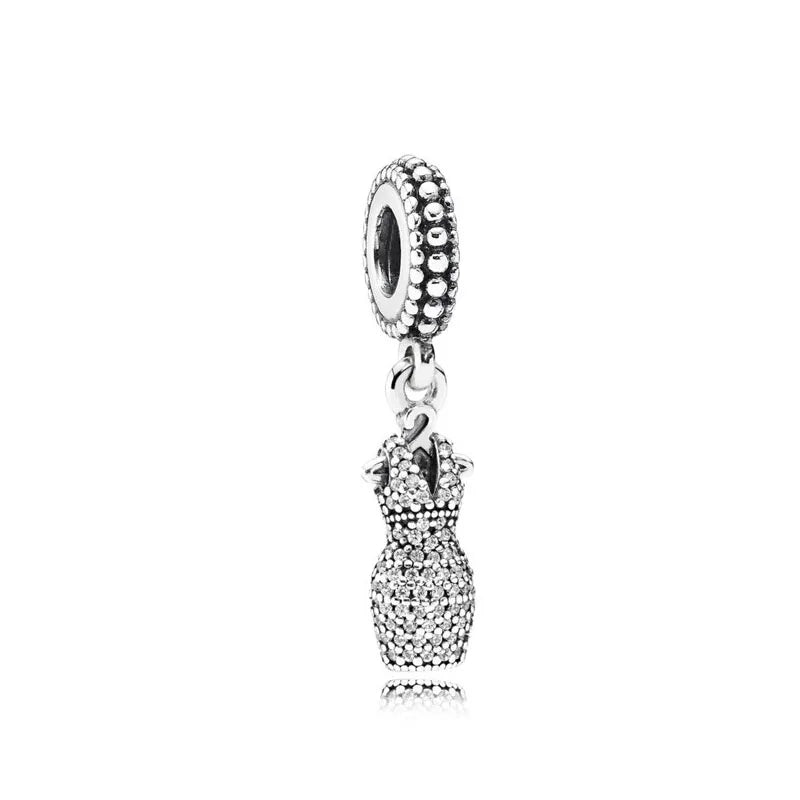 Exquisite 925 Silver Leaf Beads with Honey and Durian Pendant for European Original Bracelets DIY Jewelry