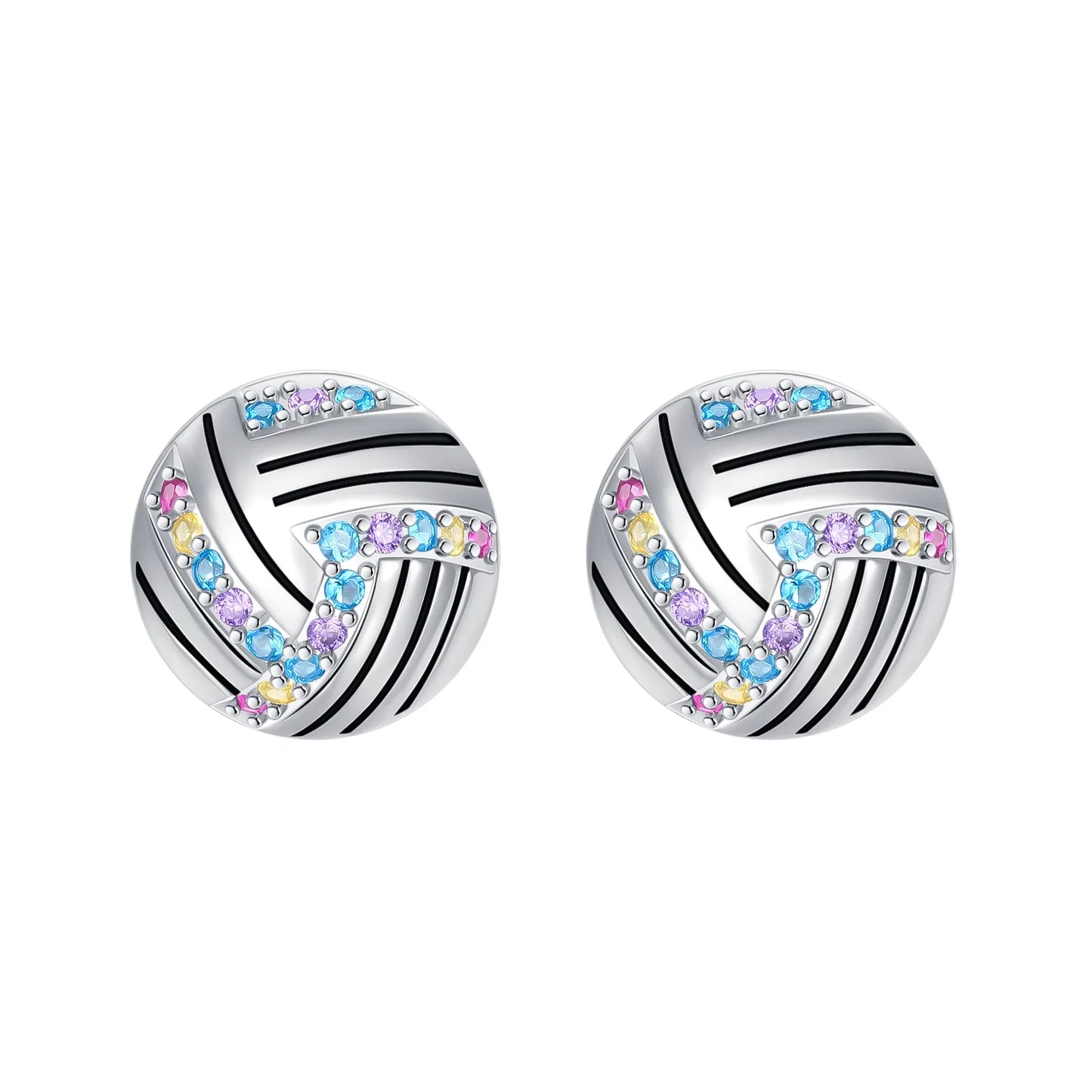 Original 925 Sterling Silver Sports Ball Charms Earrings Beads Pendants for Bracelet Necklace Jewelry Gift