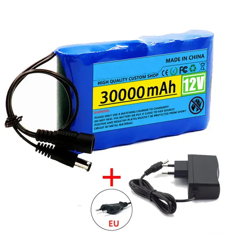 12V 30000mah Lithium Battery Pack Capacity Rechargeable Battery BatteryX1 ChargerX1
