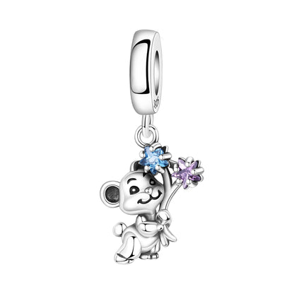 925 Sterling Silver Cute Pet Animal Pendant Charm Gift