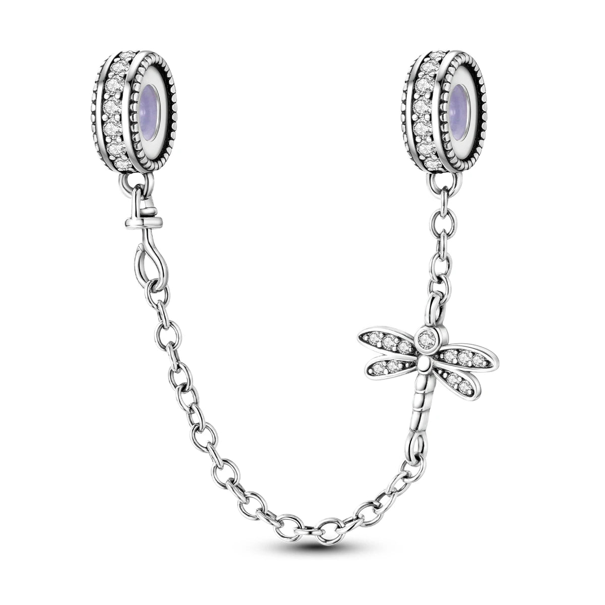 Moonlit Charm Clip 925 Silver Safety Chain Clasp for DIY Bracelets Jewelry for Women and Girls KTC641