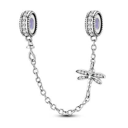 Moonlit Charm Clip 925 Silver Safety Chain Clasp for DIY Bracelets Jewelry for Women and Girls KTC641