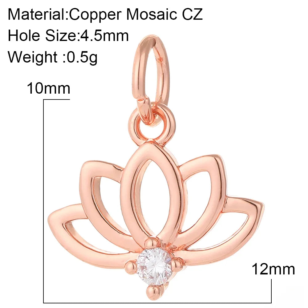 Charming Gold Moon Flower Bird Pendant for DIY Jewelry Making
