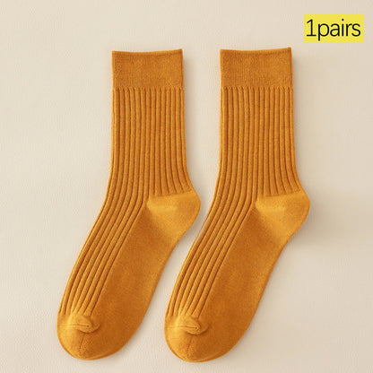 Women Seamless Anti Odor Cotton Mid Calf Socks Breathable