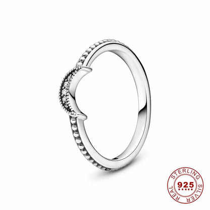 Crown 925 Sterling Silver Stackable Ring with Shiny Rose Gold Zircon for Women Perfect for Weddings and Parties PAR318