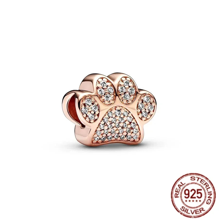 Original 925 Sterling Silver Ocean Pearl Shell Octopus Charm Bead Jewelry Set for Summer Romantic Style