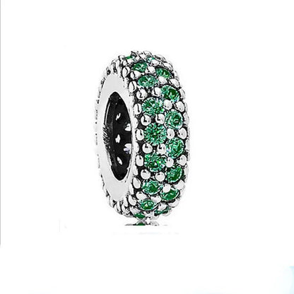 European Zircon Charm Beads 925 Silver Pendant Necklace for Women Gift P498-lv