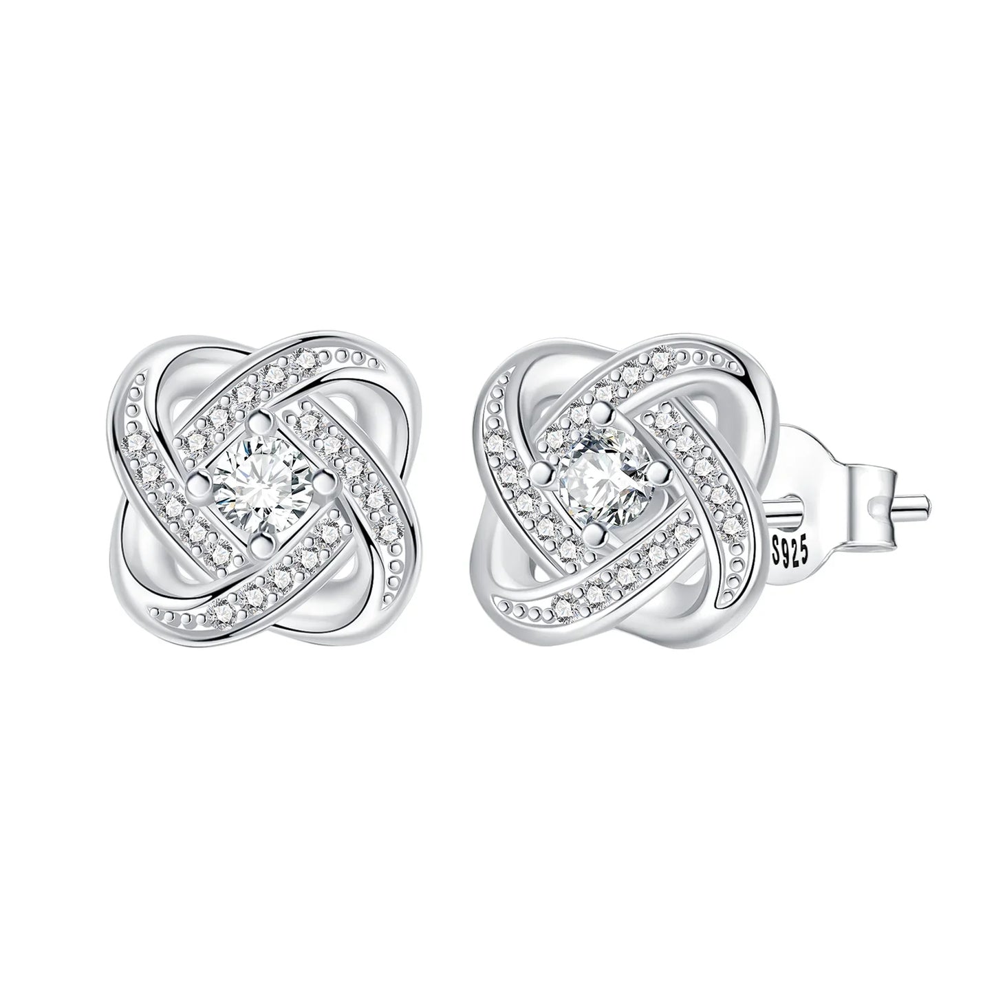 925 Sterling Silver Skull Pumpkin Cross Hoop Earrings Sparkling Zircon Glamorous Women Jewelry