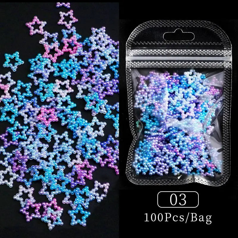 Kawaii Lollypop 3D Nail Art Charms Set with Resin Butterfly and Bear Rhinestones
