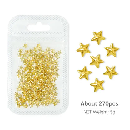Resin Filling Metal Rivet Moon Stars Nail Art Decorations Mixed Beach Ocean Style Jewelry DIY Charms 5g-XYLD-3