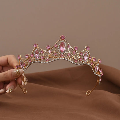 Radiant Princess Crystal Crown Headband for Bridal and Prom Elegance