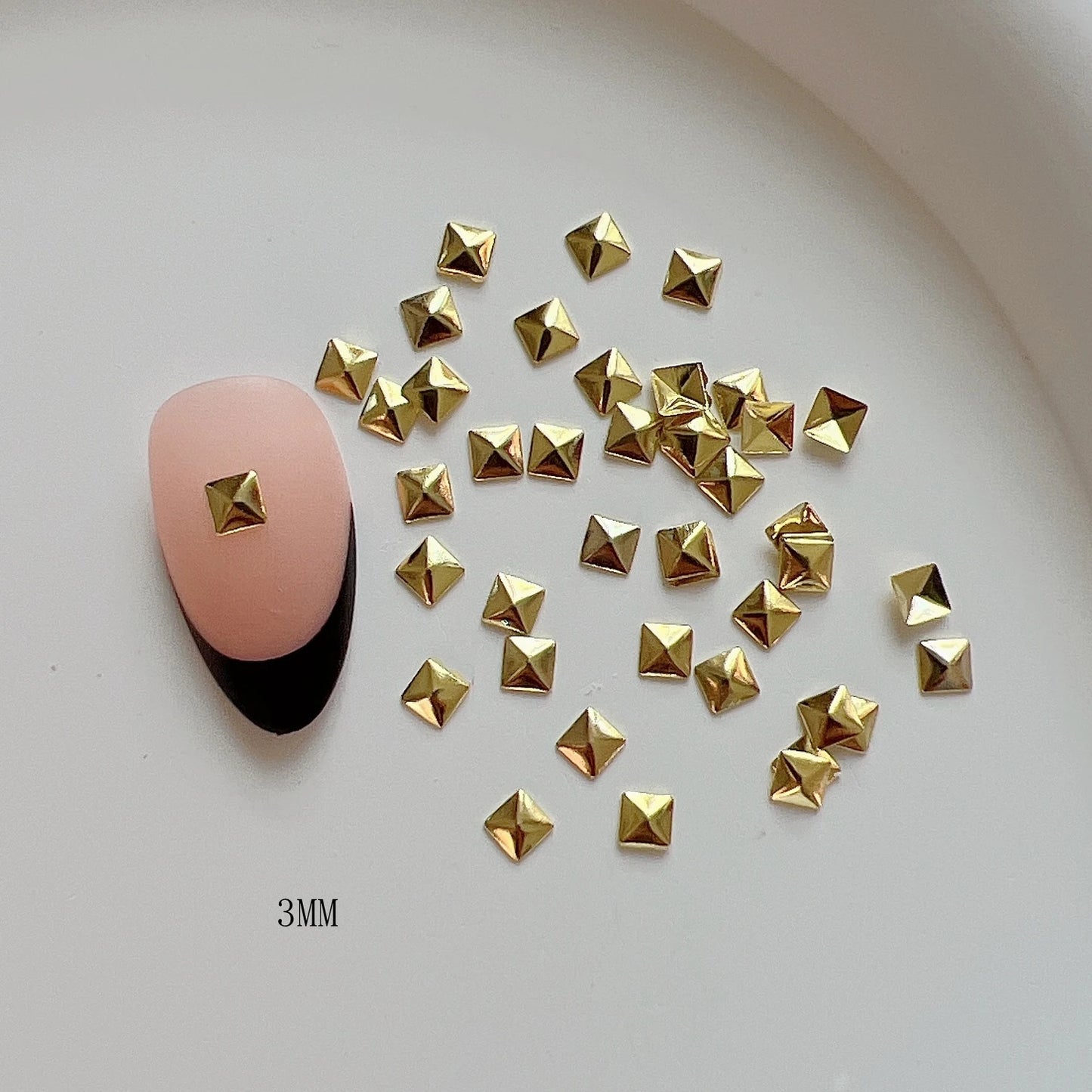 Nail Angel 3D Metal Mini Star Heart Square Bow Charm Set