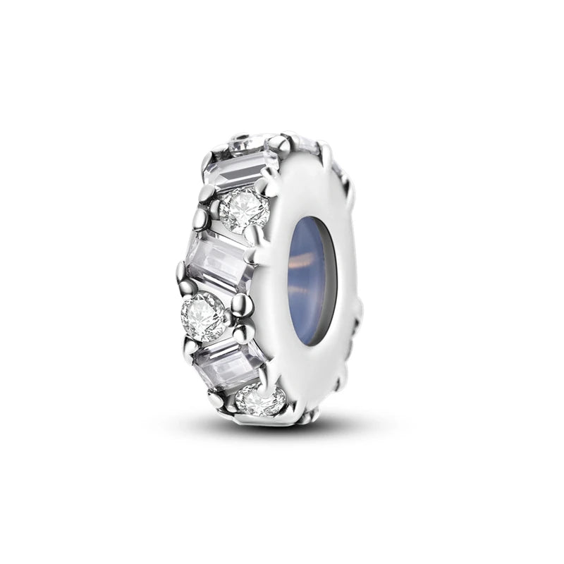 925 Sterling Silver Spacer Beads Charms for DIY Bracelets Jewelry Gifts for Women KTC693