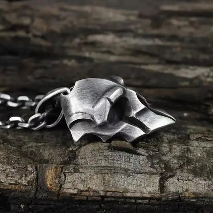 Handcrafted Skull Roman Helmet Pendant Necklace for Men
