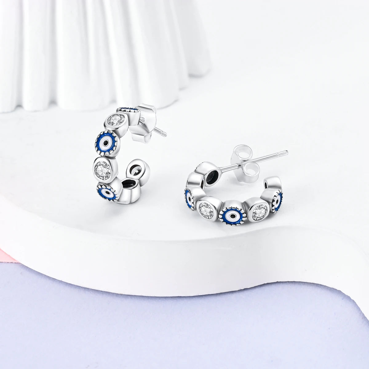 925 Sterling Silver Zircon Stud Earrings for Women Jewelry Party Gifts