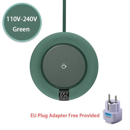 Smart Coffee Mug Warmer for Tea Milk Home Office Use Green-EU Adapter