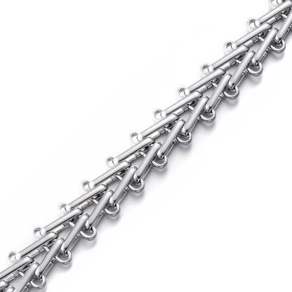 Huge Stainless Steel Handmade Link Chain Necklace and Bracelet for Men Hypoallergenic Fashion Jewelry