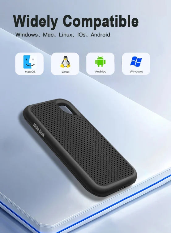 AEVYVKV Portable 1TB SSD External Solid State Drive High Speed 4TB Hard Disk Large Capacity 128TB Storage Compatible with Laptops Phones and Mac