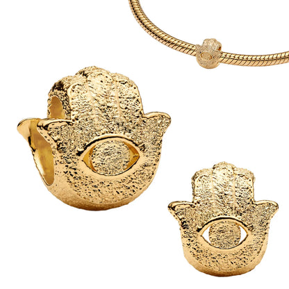 925 Sterling Silver Golden Round Charms with Horse Lion Castle Beads for DIY Womens Jewelry Gift