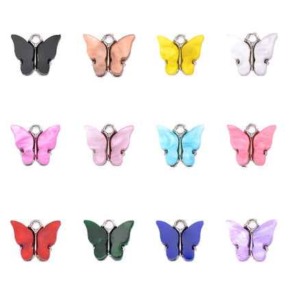 Vibrant Butterfly Resin Charms Set for DIY Women's Dangle Earrings Jewelry Making