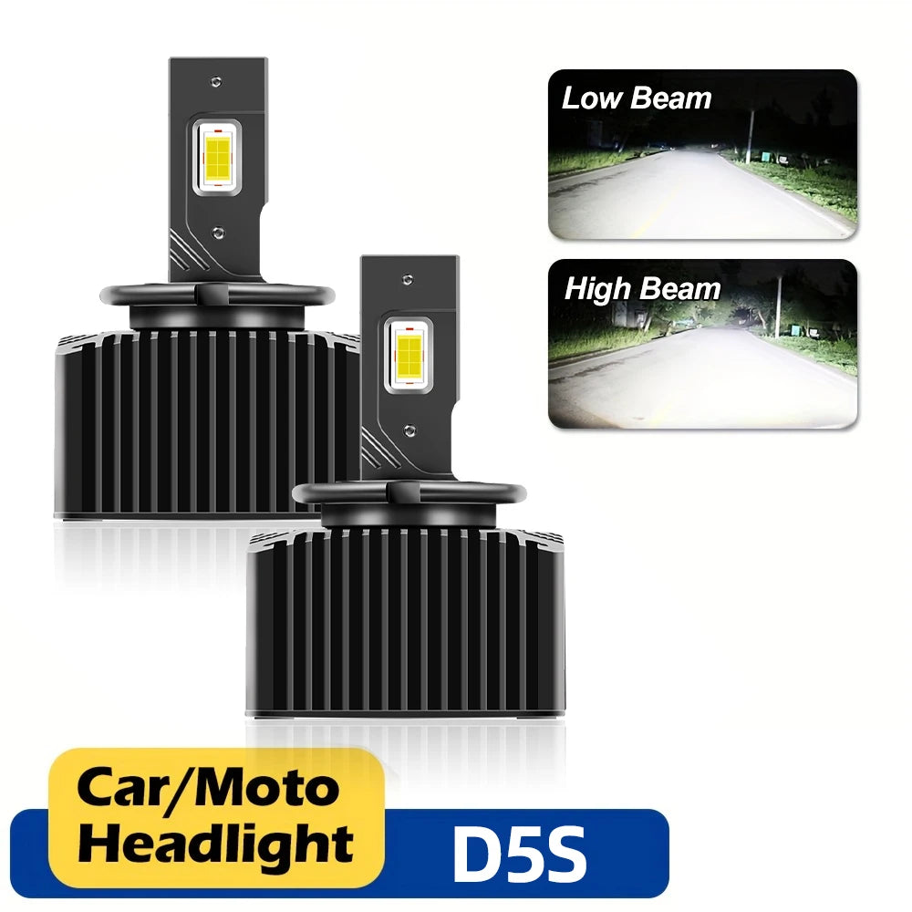 Universal 12V Xenon LED Headlight Bulb Replacement Kit 6000K Brightness with 360 Degree Beam Angle